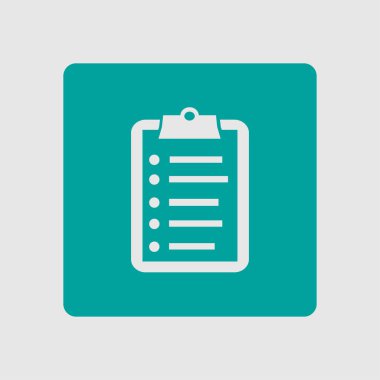 Listesi vektör simgesini denetleyin. Düz tasarım.