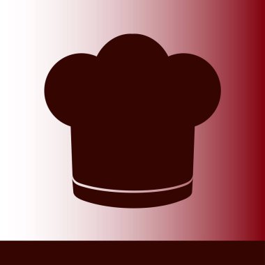 Chef şapka işareti simgesi. Şapka pişirme sembolü.