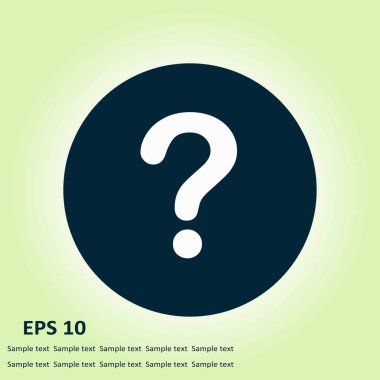 Soru işareti simgesi. Yardım sembolü. SSS işareti. Düz tasarım tarzı. EPS 10.