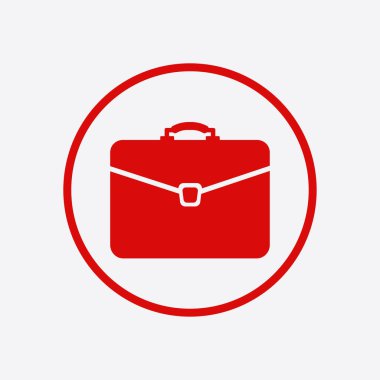 Evrak çantası ikonu, vektör illüstrasyonu. düz tasarım biçimi 