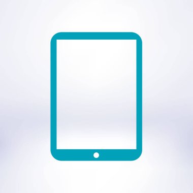 Modern dijital tablet Pc simgesi. Düz tasarım simgesi. EPS 10 vektör.