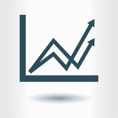 İş grafiği. Grafik düz simgesi