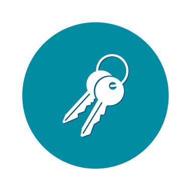 Anahtar simgesi. Kilit erkek. Güvenlik işareti. Düz tasarım stili.