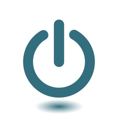 Güç işareti simgesi. Düz tasarım stili.  