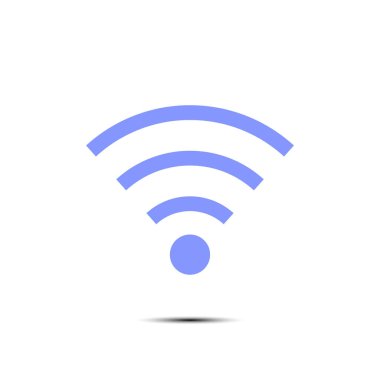 WiFi sembolü. Vektör kablosuz ağ kutsal kişilerin resmi. Düz tasarım