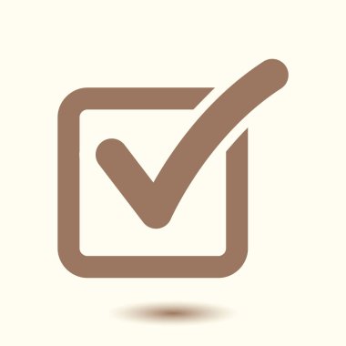 Kontrol listesi simgesi. Kutu işaretinde işaretle.