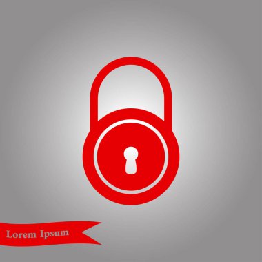Kilit simgesi. Düz tasarım tarzı. Vektör EPS10.
