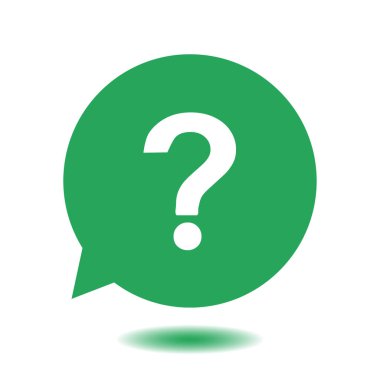 Soru işareti simgesi. Yardım sembolü. SSS işareti. Düz tasarım tarzı. EPS 10.