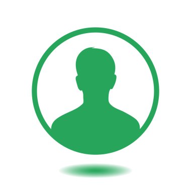 Kullanıcı simgesi simgesi. Kişi sembolü. İnsan avatarı. Düz stil. EPS 10.