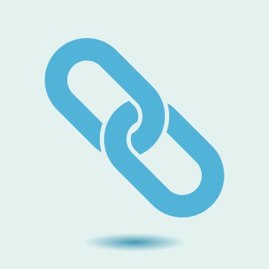 Bağlantı tek simge. Zincir bağlantı erkek.