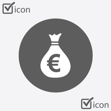 Euro para birimi simgesini EUR'dir. Düz tasarım stili. 