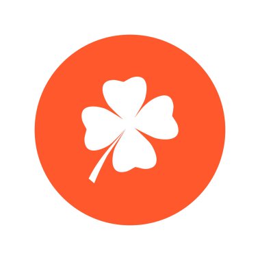 Yaprak yonca işareti simgesi. Aziz patrick sembolü. Ekoloji kavramı. Düz tasarım stili.