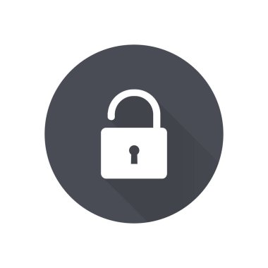 Simgesini kilidini. Düz tasarım stili. Vektör Eps10 