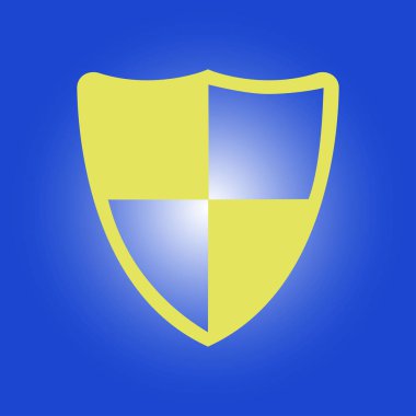 Kalkan kutsal kişilerin resmi. Koruma kavramı. 