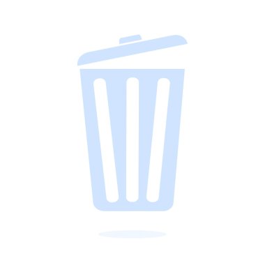 Çöp tenekesi simgesine, vektör eps10 çizim. Düz stil. 