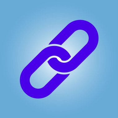 Bağlantı tek simge. Zincir bağlantı erkek.