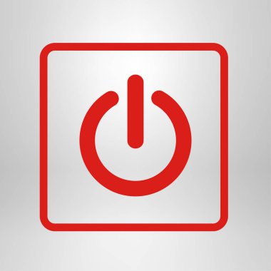 Güç işareti simgesi. Düz tasarım stili.   