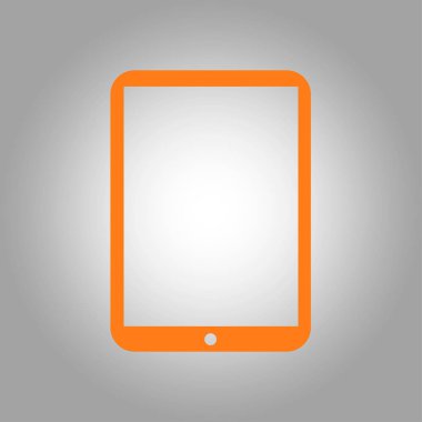 Modern dijital tablet Pc simgesi. Düz tasarım simgesi. EPS 10 vektör.