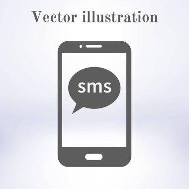 Akıllı telefon simgesinin vektör illüstrasyonu 