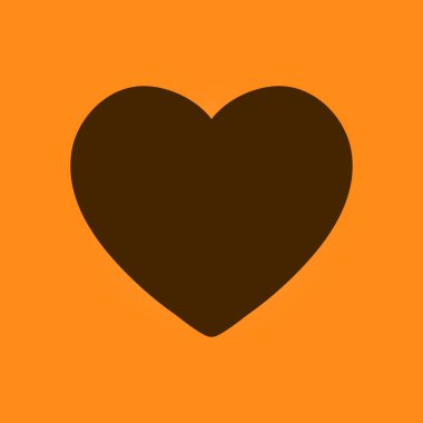 Sevgililer günü, düz kalp simgesi, vektör çizim 