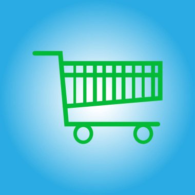 grafik alışveriş düz simgesi