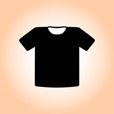 T-shirt işareti simgesi. Giysi sembolü. Düz tasarım stili.