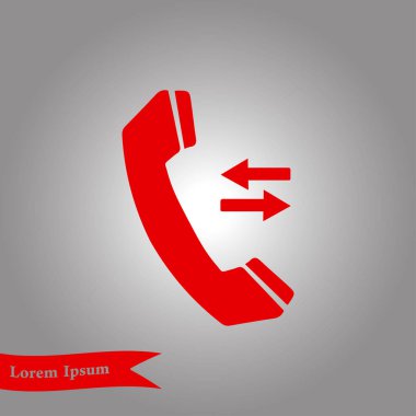 Telefon simgesi. Düz tasarım stili. Vektör Eps 10.