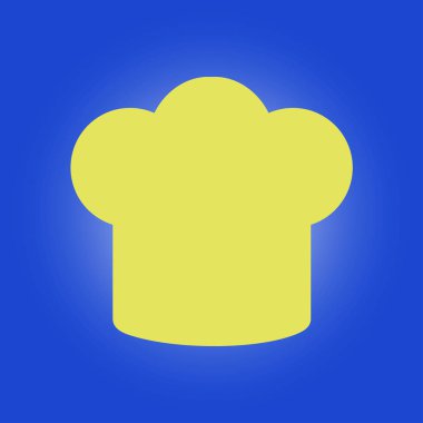 Chef şapka işareti simgesi. Şapka pişirme sembolü.