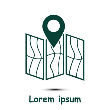 Harita simgesi. Konumu sembolü.