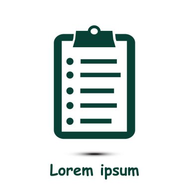 Listesi vektör simgesini denetleyin. Düz tasarım.