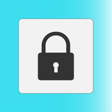 Kilit simgesi. Düz tasarım tarzı. Vektör EPS10.