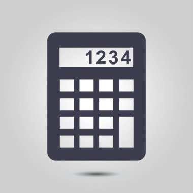 Hesap makinesi simge. Düz tasarım stili. EPS 10