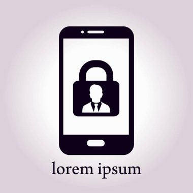 İnternet güvenliği konsepti ikonu. Tanımlama ve koruma simgesi.