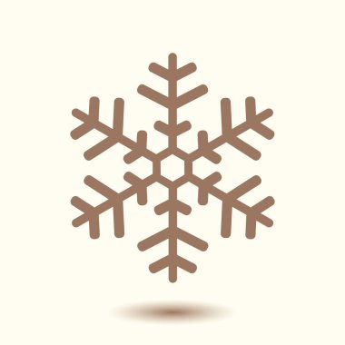 Kar tanesi simgesi. Yılbaşı dekorasyonu.