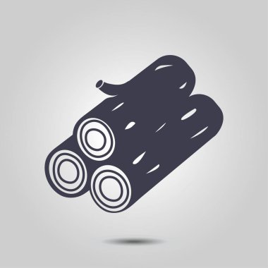 Ahşap simgesi. Tüm oduncu. Yenilenebilir kaynak erkek.