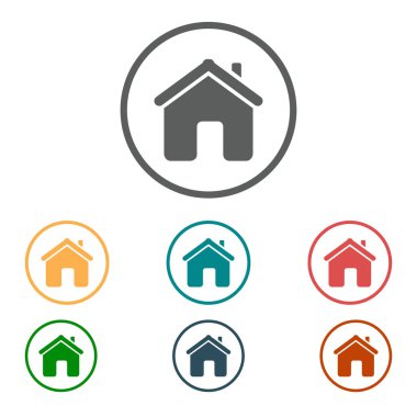 Düz stil vektör ev simgesini