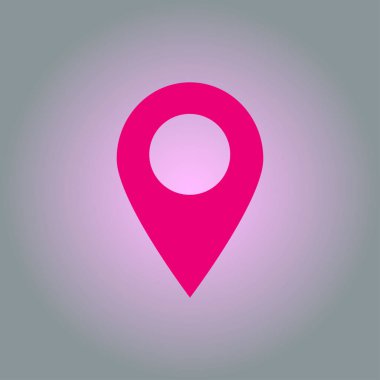 Harita işaretçi simgesi. GPS konumu sembolü. Düz tasarım stili. Vektör Eps 10.