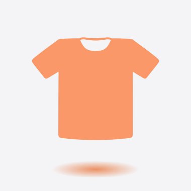 T-shirt işareti simgesi. Giysi sembolü. Düz tasarım stili.