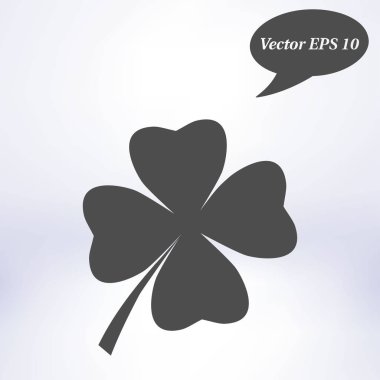 Yaprak yonca işareti simgesi. Aziz patrick sembolü. Ekoloji kavramı. Düz tasarım stili.