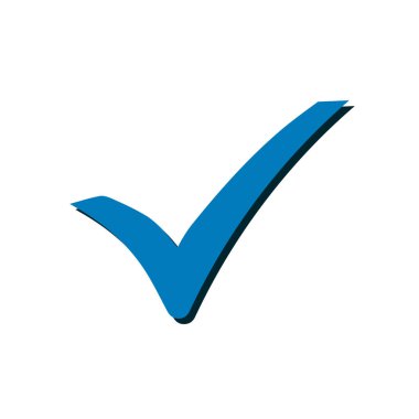 Onay işareti simgesi. Düz tasarım stili. Vektör Eps 10.