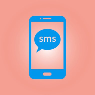 Akıllı telefon simgesinin vektör illüstrasyonu 