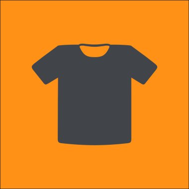 T-shirt işareti simgesi. Giysi sembolü. Düz tasarım stili.