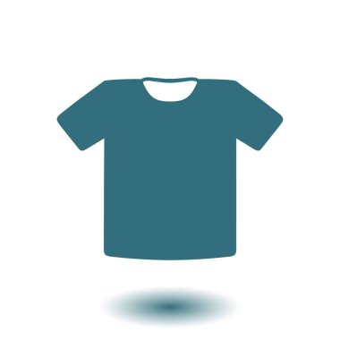 T-shirt işareti simgesi. Giysi sembolü. Düz tasarım stili.