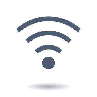 WiFi sembolü. Vektör kablosuz ağ kutsal kişilerin resmi. Düz tasarım