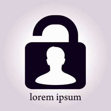 Simgesini kilidini. Düz tasarım stili. Vektör Eps10 