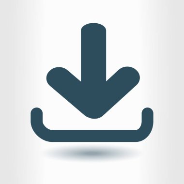 Simgesini indirin. Düğme yükleyin. Düz stil.