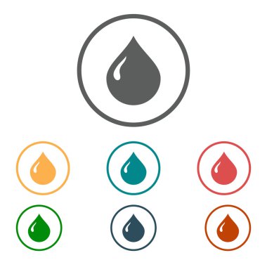 Kan damlası ikonu. Vektör illüstrasyonu