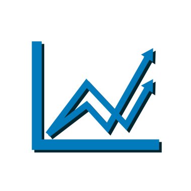 İş grafiği. Grafik düz simgesi