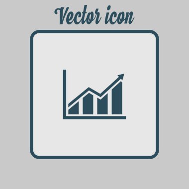 Infographic. Grafik simgesini. Büyüyen grafik erkek.