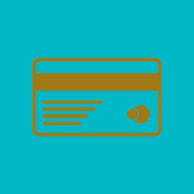 Vektör kredi kartı simgesi. Düz tasarım stili. EPS 10.